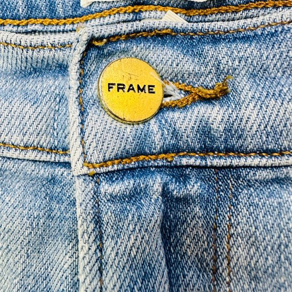 Frame Jeans Womens 30 Le Garcon Denim Boyfriend Medium Blue Pockets Pant - Picture 3 of 15